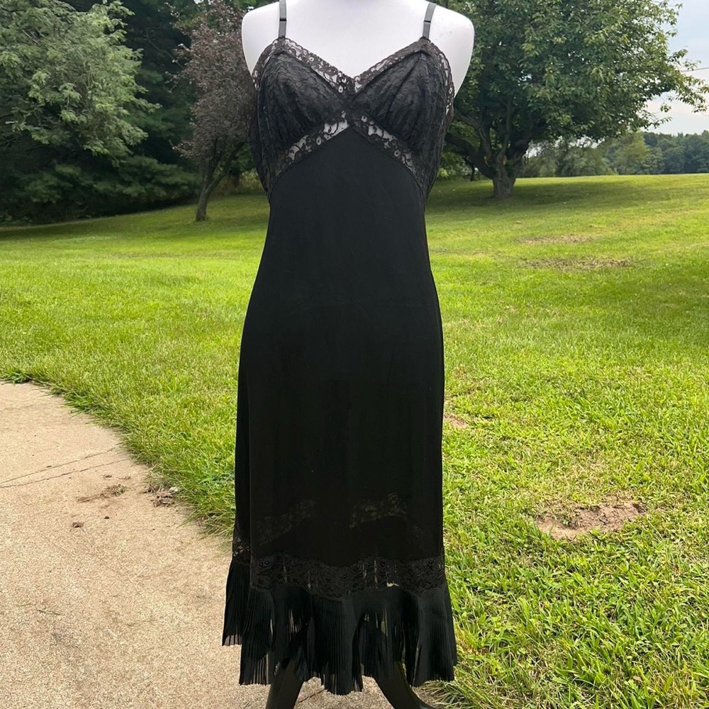 Elegant Black Fringe Dress